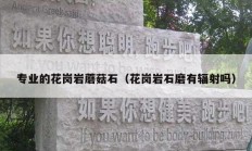 专业的花岗岩蘑菇石（花岗岩石磨有辐射吗）