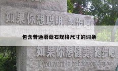 包含普通蘑菇石规格尺寸的词条