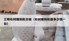 三明石材雕刻机价格（石材雕刻机器多少钱一台）