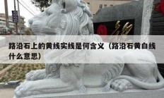 路沿石上的黄线实线是何含义（路沿石黄白线什么意思）