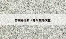 苏州路沿石（苏州石路改造）