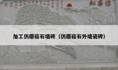 加工仿蘑菇石墙砖（仿蘑菇石外墙瓷砖）