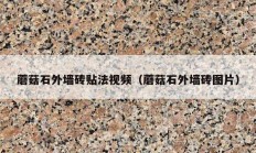 蘑菇石外墙砖贴法视频（蘑菇石外墙砖图片）