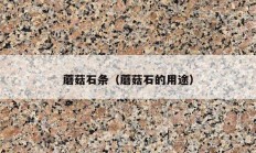 蘑菇石条（蘑菇石的用途）