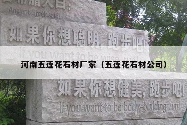 河南五莲花石材厂家(五莲花石材公司)