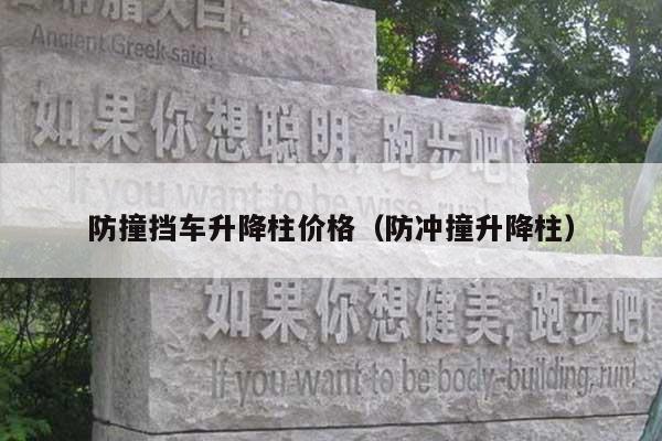 防撞挡车升降柱价格(防冲撞升降柱)