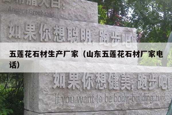 五莲花石材生产厂家(山东五莲花石材厂家电话)