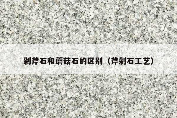 剁斧石和蘑菇石的区别(斧剁石工艺)
