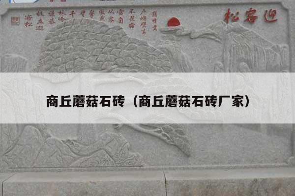 商丘蘑菇石砖(商丘蘑菇石砖厂家)