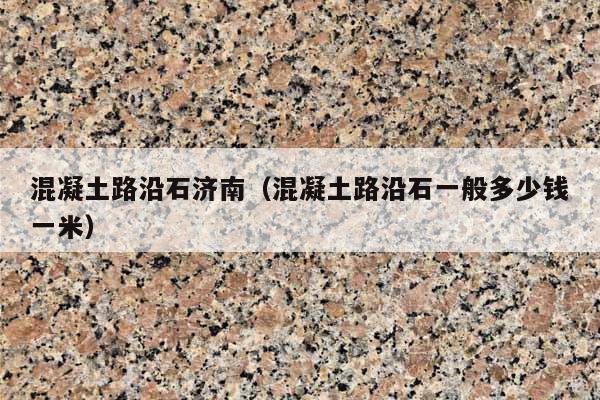 混凝土路沿石济南(混凝土路沿石一般多少钱一米)