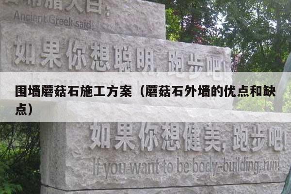 围墙蘑菇石施工方案(蘑菇石外墙的优点和缺点)