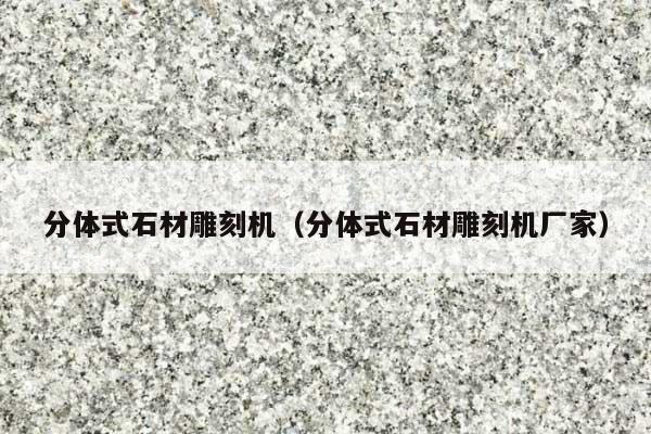 分体式石材雕刻机(分体式石材雕刻机厂家)