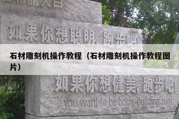 石材雕刻机操作教程(石材雕刻机操作教程图片)