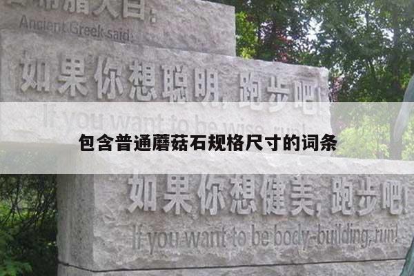 包含普通蘑菇石规格尺寸的词条